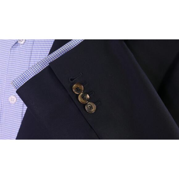 Miller Brothers Ltd Navy Blue Woven 2-Btn Wool Sportcoat Blazer 44XL - Picture 6 of 10